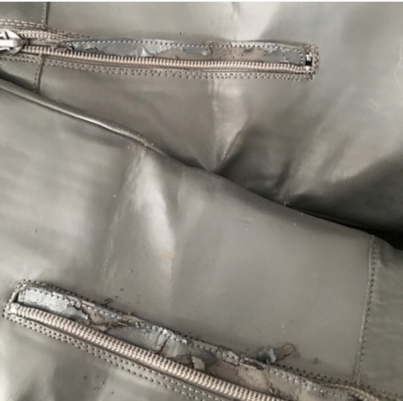 Bakers "Cashmere" Fold Over Sweater Top Mid Calf Platform Boots Gray 7.5 Buckle - Picture 9 of 9